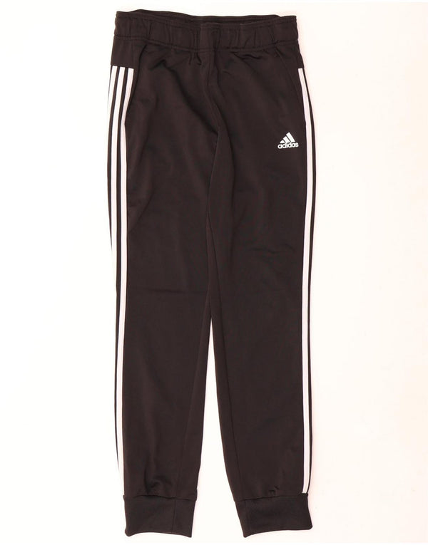 Adidas Womens Tracksuit Trousers Joggers UK 8/10 Small Black Polyester