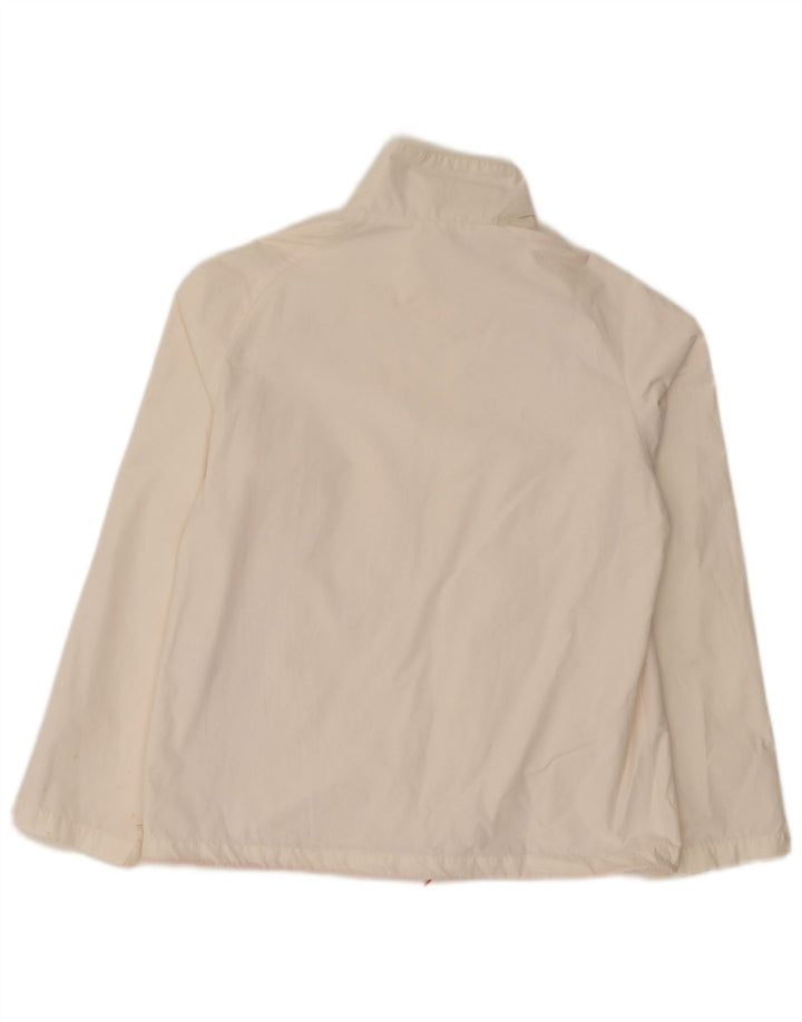 Sergio Tacchini Veste coupe-vent pour femme UK 14 Coton blanc moyen