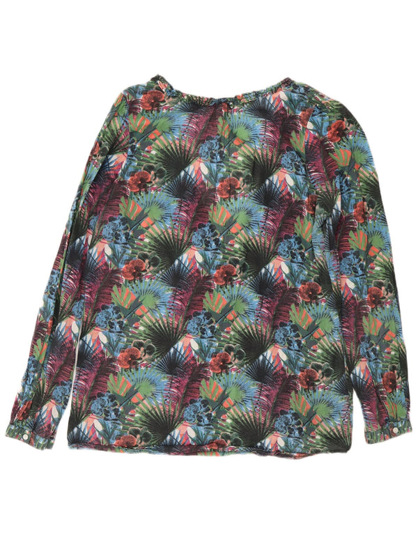 Friendtex Chemisier surdimensionné pour femme UK 10 Petit vert floral hawaïen