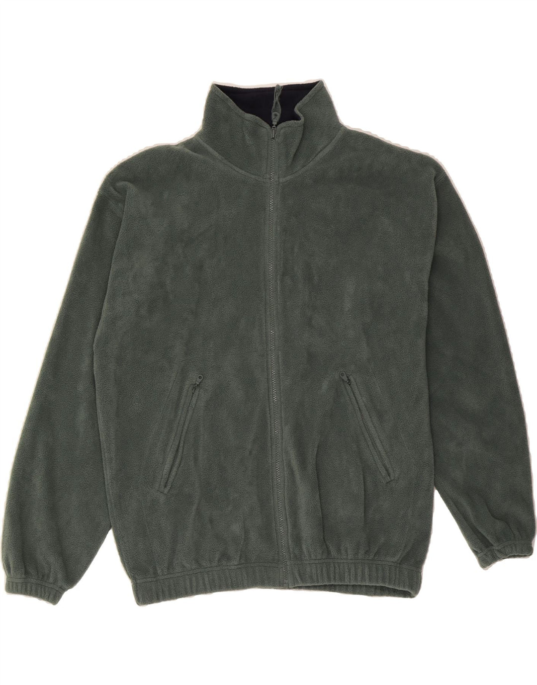 ST. BERNARD Mens Fleece Jacket UK 38 Medium Green Polyester Vintage St. Bernard and Second-Hand St. Bernard from Messina Hembry 