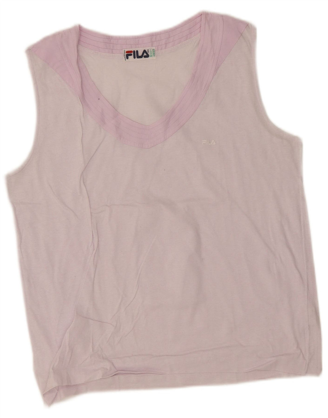 Fila Womens Vest Top US 12 Large Purple Cotton