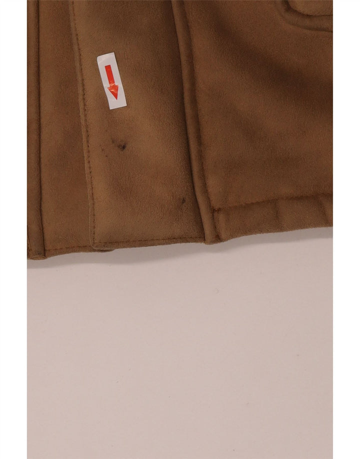 Conbipel Herre Studio Sherpa-jakke med hætte UK 38 Medium Brun Polyester