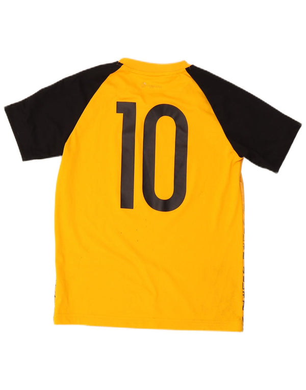 T-shirt grafica Adidas da ragazzo MESSI Top 11-12 anni in poliestere giallo sportivo
