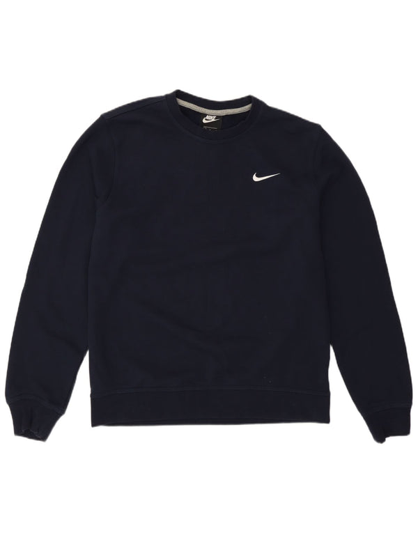 Nike Mens Sweatshirt Jumper Medium Navy Blue Cotton