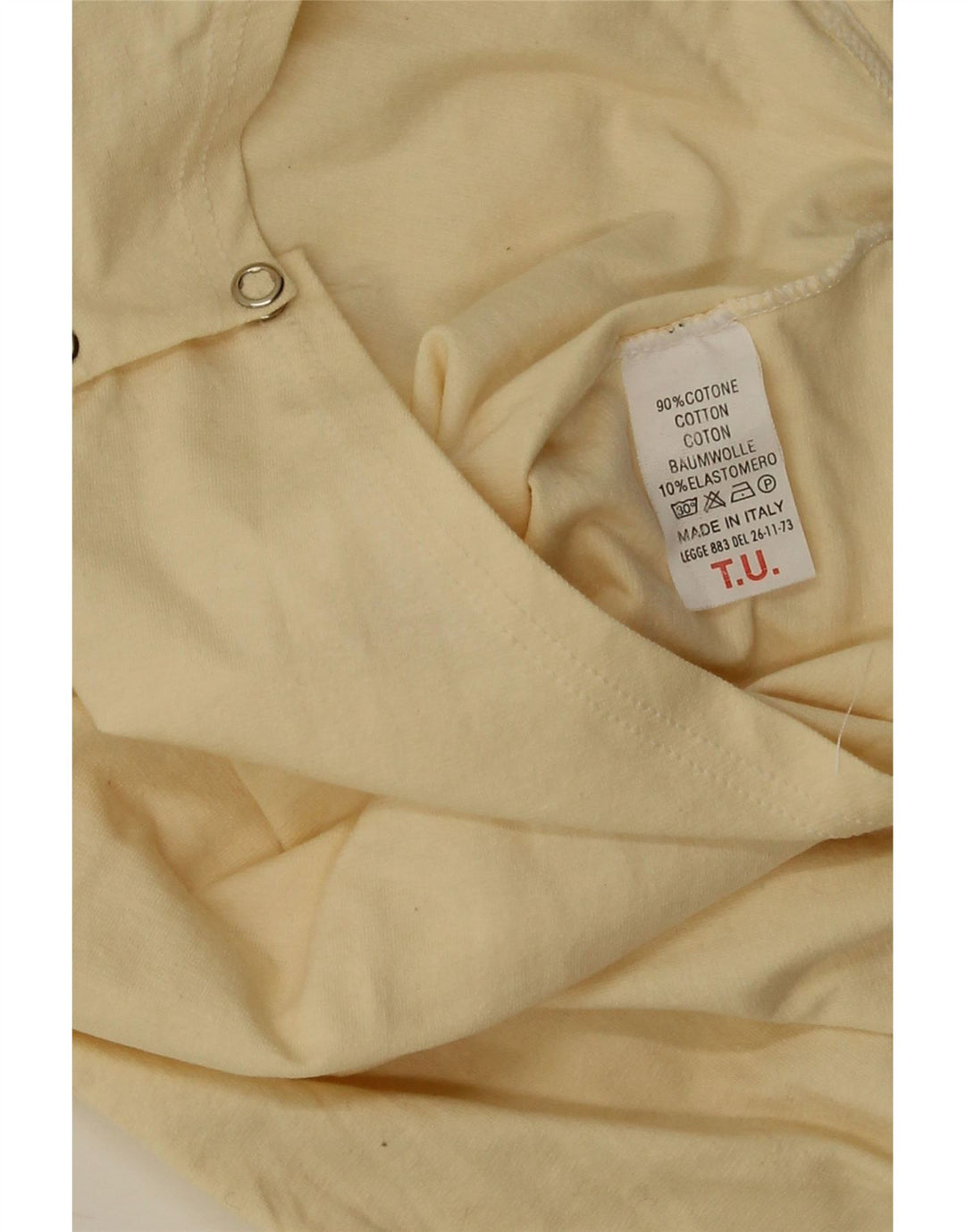 Body da donna vintage UK 10 piccolo cotone beige
