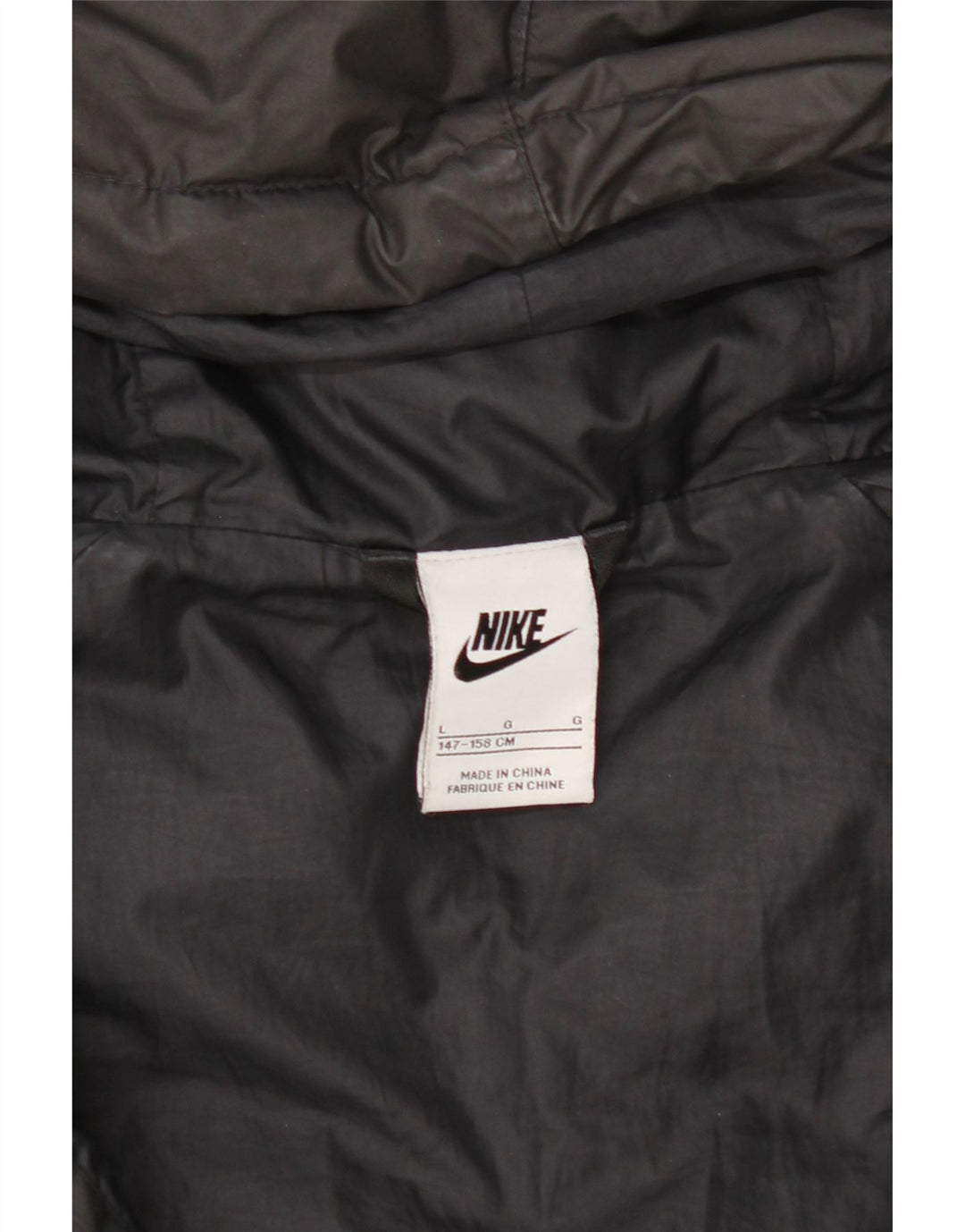 Утепленная куртка с капюшоном Nike для мальчиков 12–13 лет, большая черная полиэстер