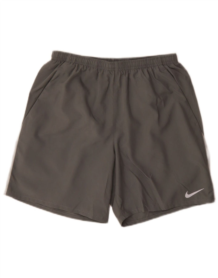 Męskie spodenki sportowe Nike Dri Fit, poliestrowe w kolorze średnioszarym