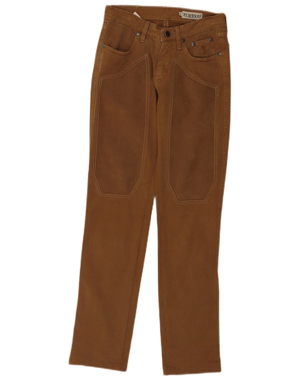 Jeckerson Damen Slim Freizeithose W25 L29 Beige Baumwolle