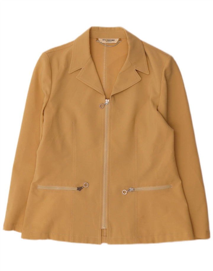 Ivy Oxford Veste blazer zippée pour femme IT 44 Beige moyen Polyester