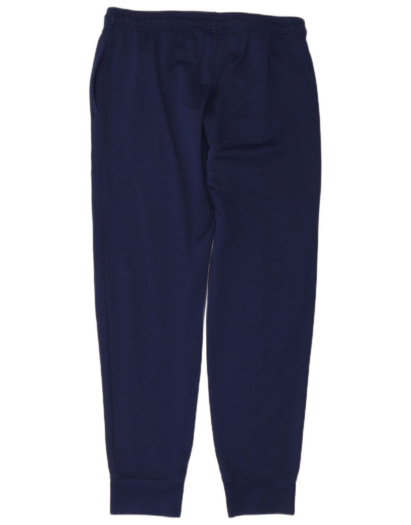 Calça de treino feminina Champion Joggers UK 14 grande algodão azul marinho