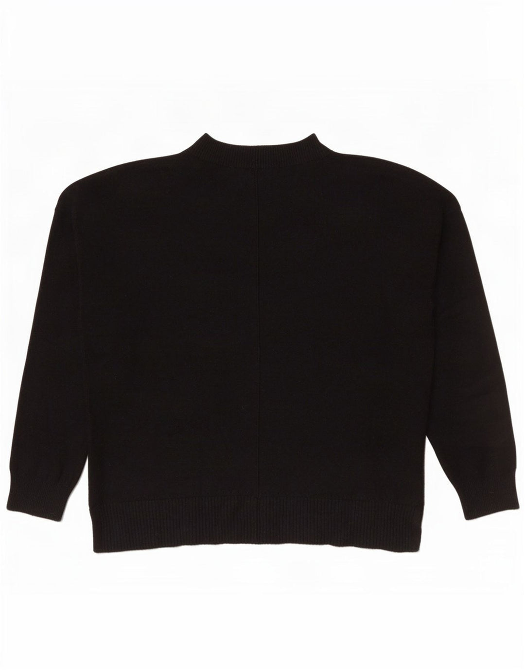 Oasis Womens Crew Neck Jumper Sweater UK 14 Medium Black Viscose