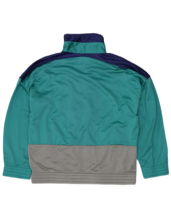 Lotto Boys Tracksuit Top Jacket 11-12 Years XL Turquoise Colourblock Sports