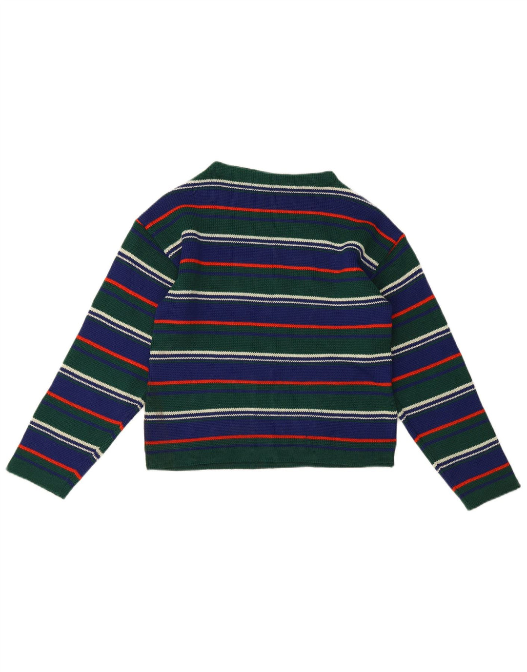 Vintage Womens Turtle Neck Jumper Sweater IT 42 Medium Green Striped