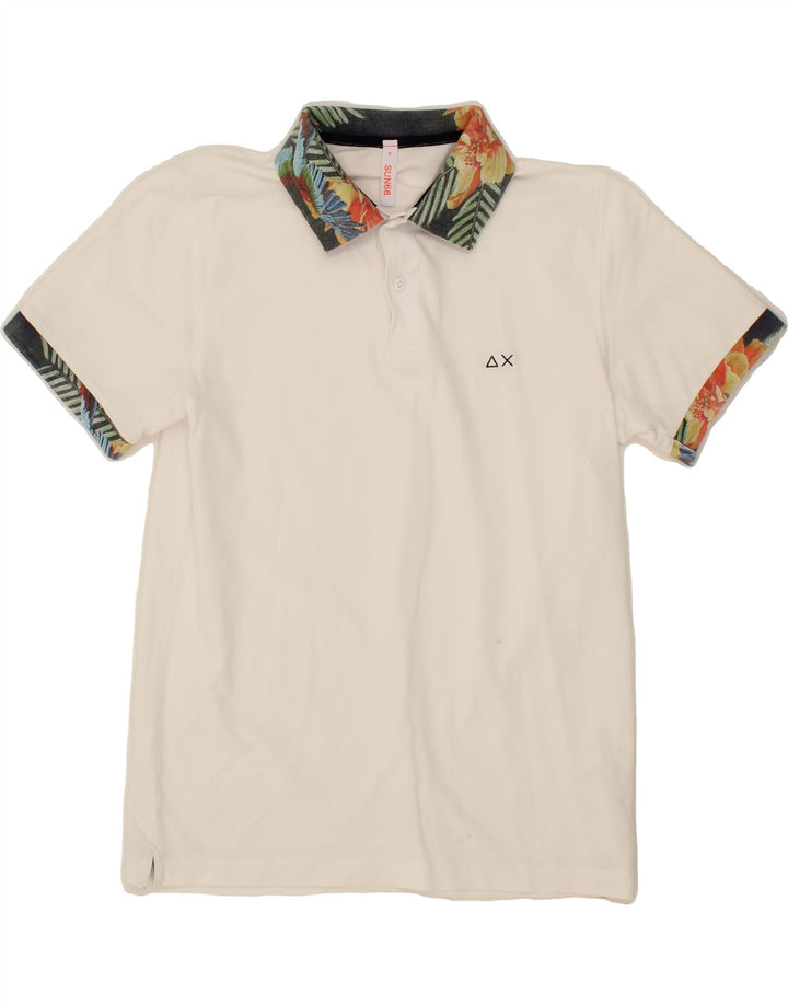 SUN68 Mens Polo Shirt Medium White Cotton Vintage Sun68 and Second-Hand Sun68 from Messina Hembry 