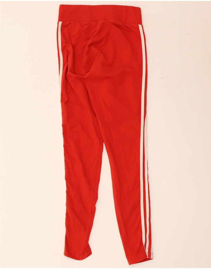 Adidas Womens Leggings UK 10 Small  Red Elastane