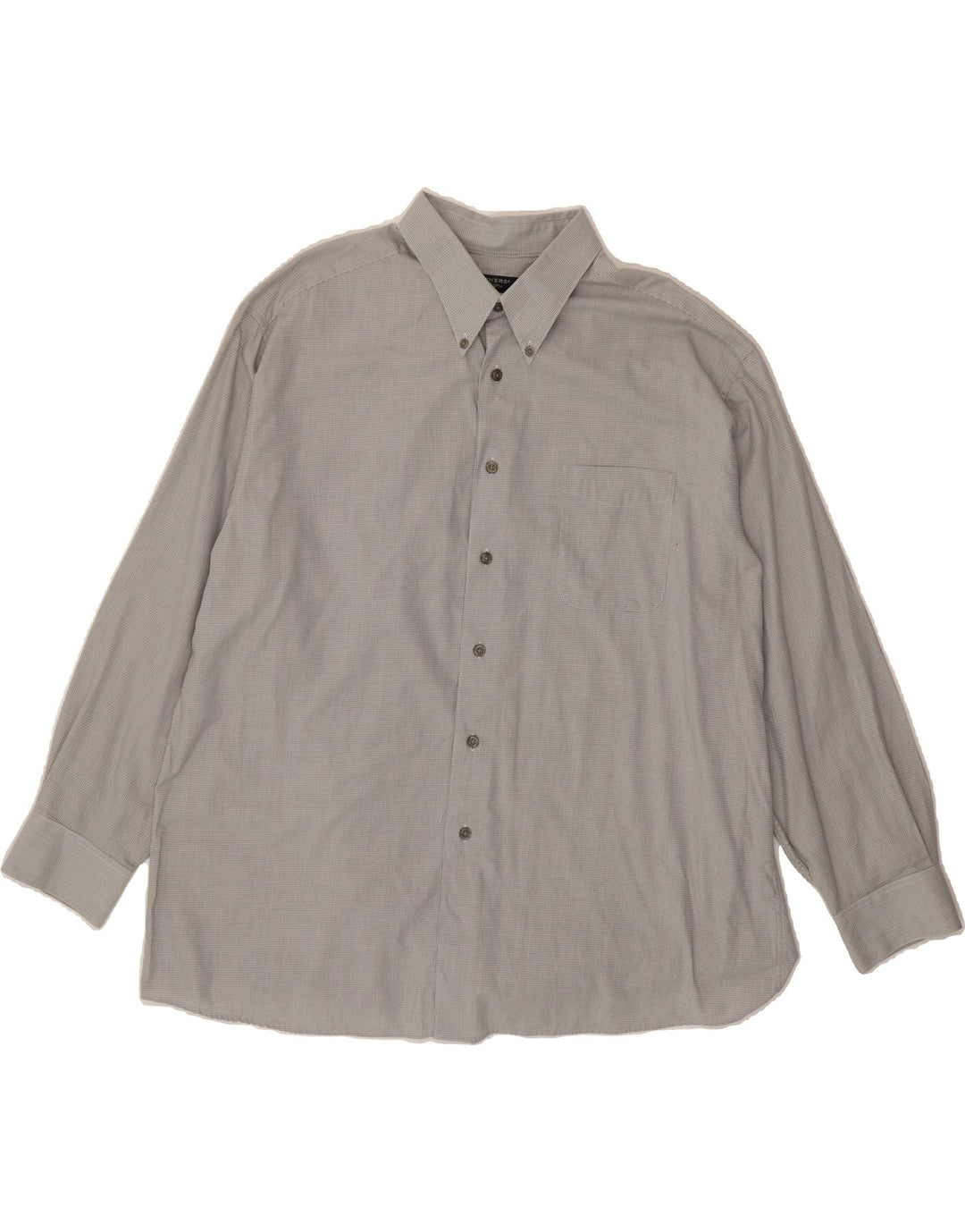 DOCKERS Mens Shirt Size 17 1/2 XL Grey Houndstooth Cotton Vintage Dockers and Second-Hand Dockers from Messina Hembry 