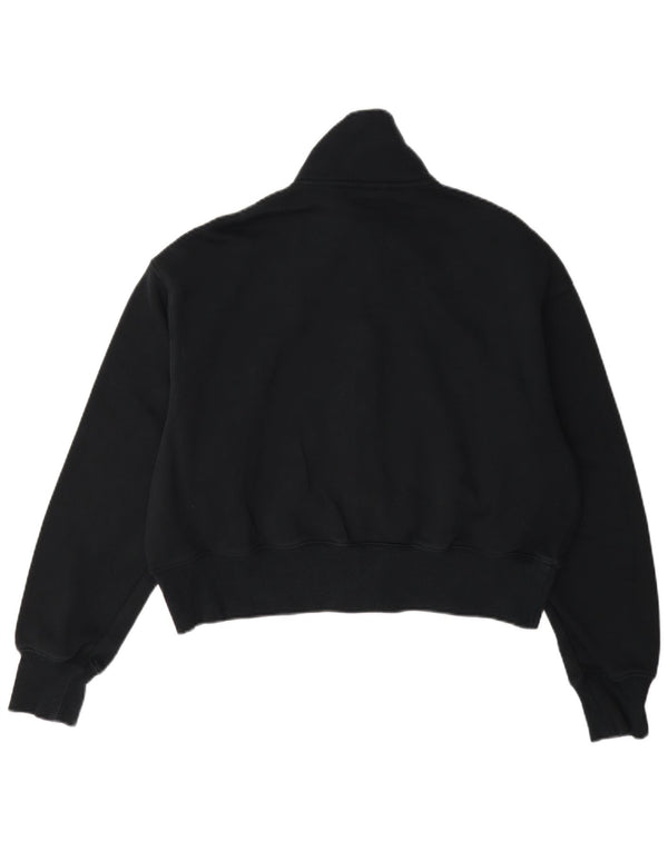Nike Womens Crop Oversized træningsdragt topjakke UK 6 XS marineblå bomuld