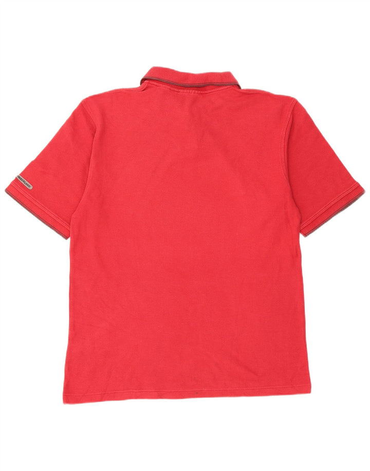 Polo da uomo Timberland in cotone rosso medio