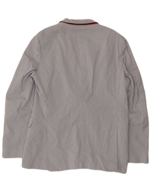 Tommy Hilfiger Chaqueta tipo blazer de 2 botones para hombre IT 50 Large Grey Pinstripe