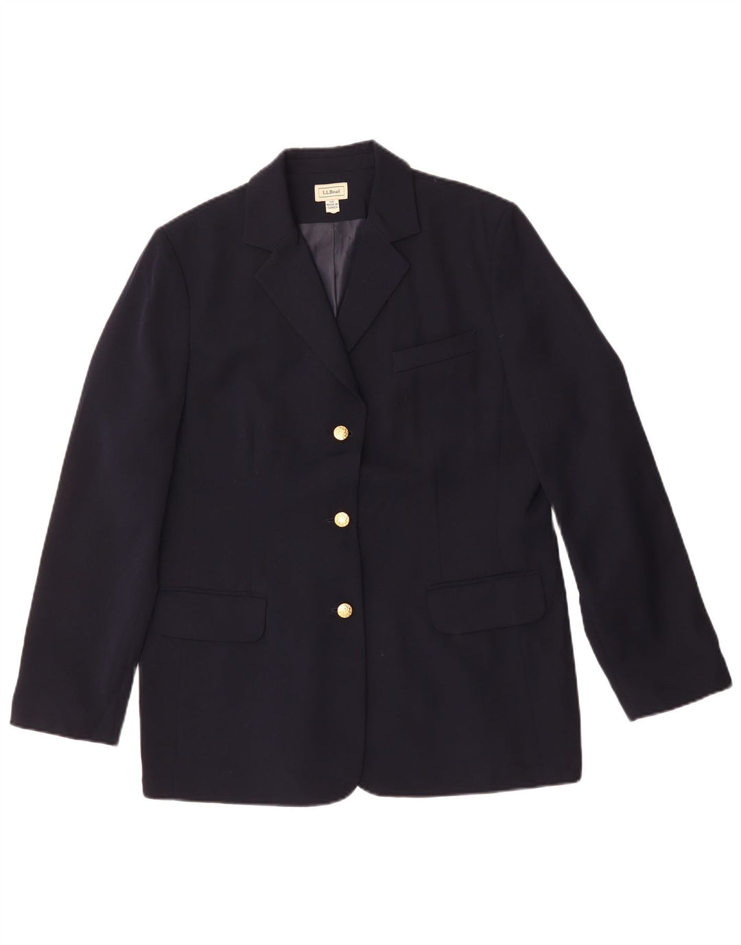 L.L.Bean Damen-Blazer mit normaler Passform, US 14, XL, Marineblau, Polyester