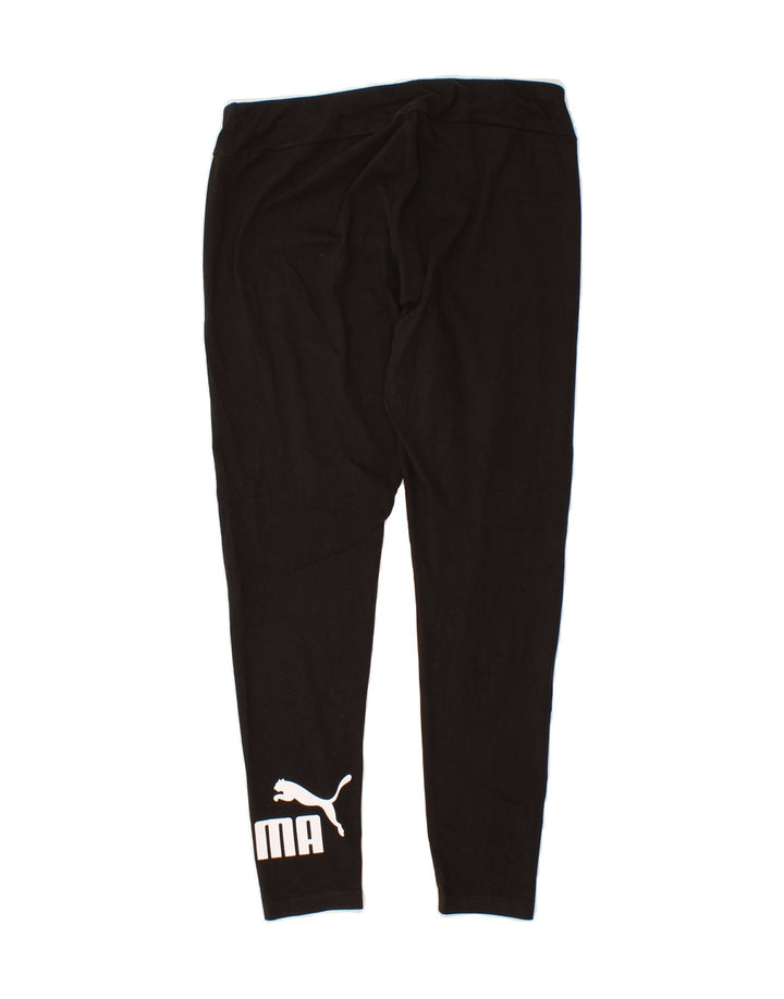 PUMA Womens Graphic Leggings UK 14 Large  Black Vintage Puma and Second-Hand Puma from Messina Hembry 