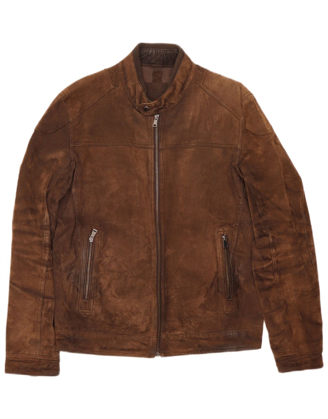 Conbipel Mens Suede Jacket IT 52 Large Brown Leather