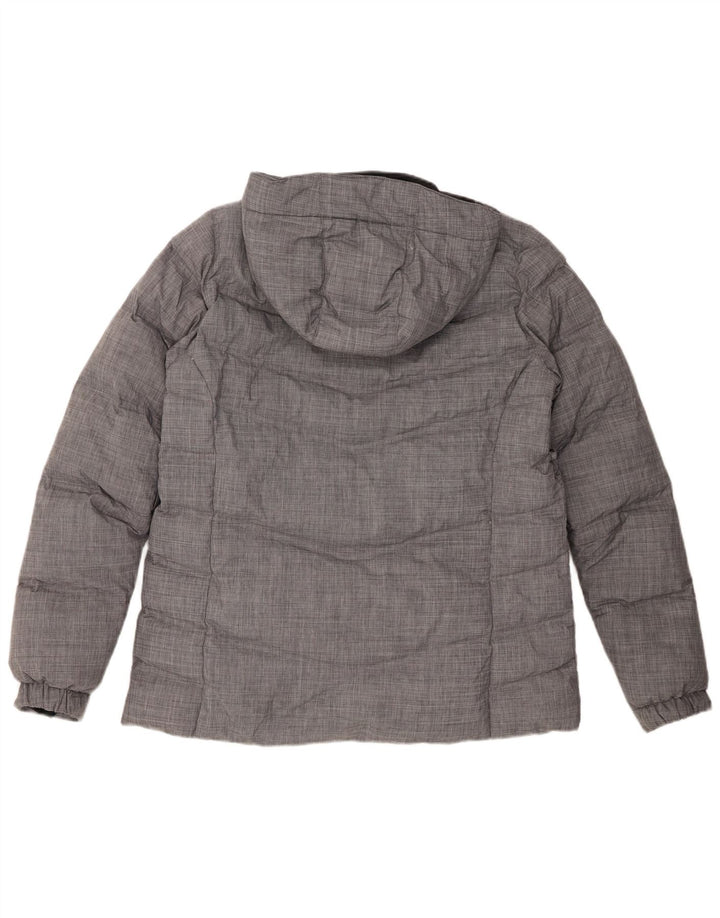 O'NEILL Womens Hooded Padded Jacket UK 16 Large Grey