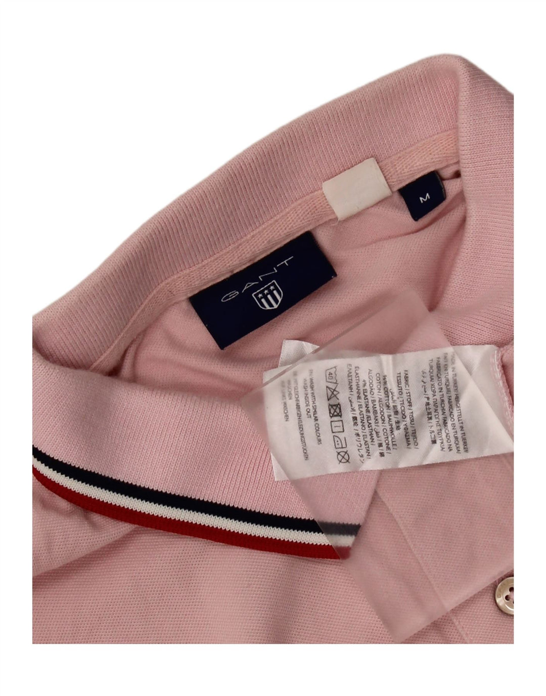 GANT Polo de hombre de algodón rosa medio