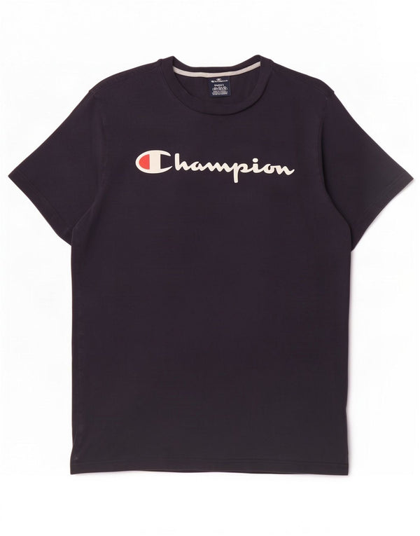 Champion Herre grafisk T-shirt top lille marineblå bomuld