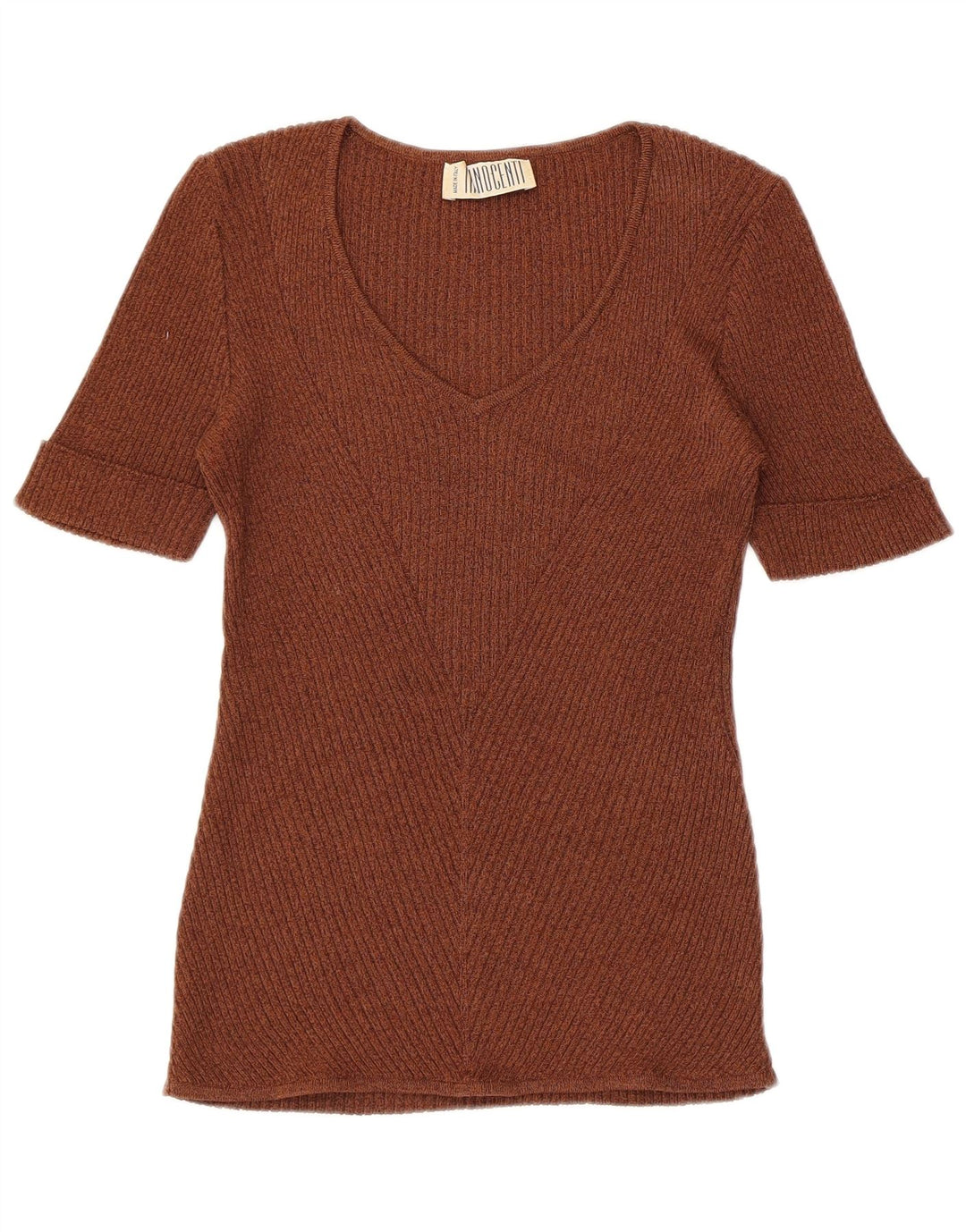 Innocenti Dame Bluse Top UK 10 Lille Brun