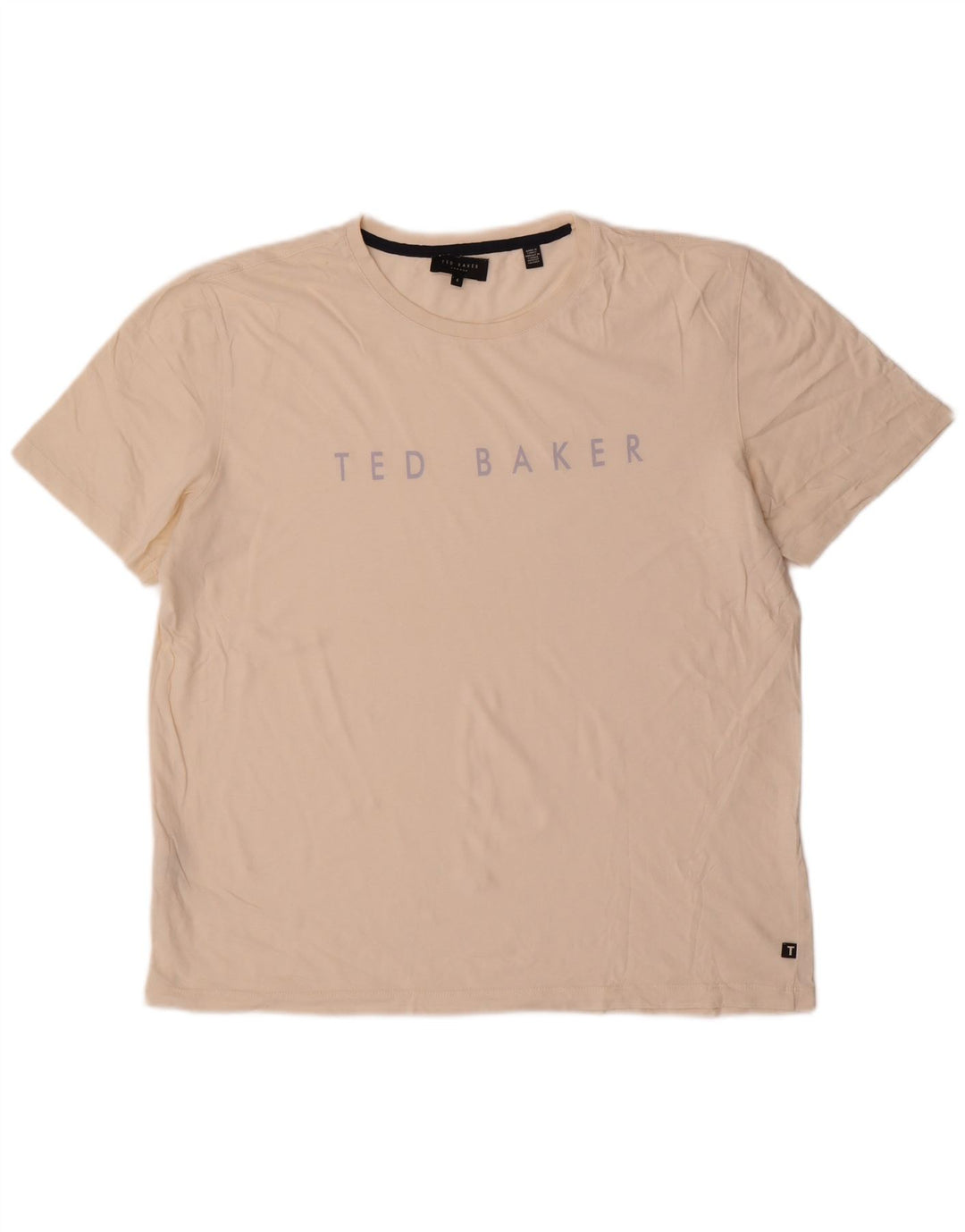 Ted Baker Mens Graphic T-Shirt Top Size 4 Large White