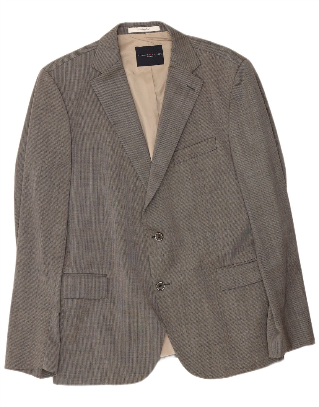 Tommy Hilfiger Chaqueta tipo blazer de 2 botones para hombre IT 54 2XL Lana virgen gris
