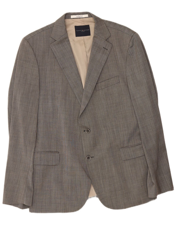 Tommy Hilfiger Chaqueta tipo blazer de 2 botones para hombre IT 54 2XL Lana virgen gris
