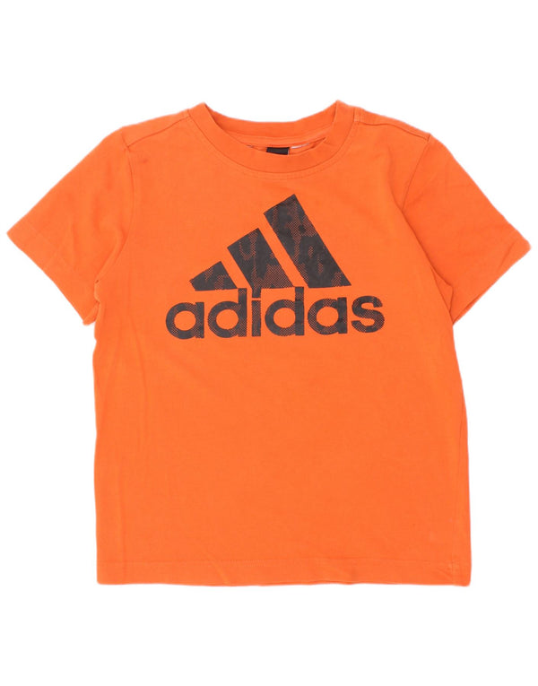Adidas Boys Graphic T-Shirt Top 5-6 Years Πορτοκαλί