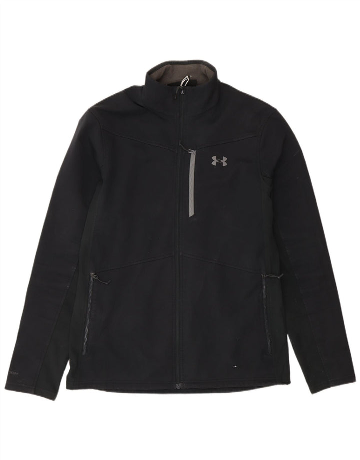 Under Armour Mens Cold Gear Tracksuit Top Jacket Medium Black Polyester