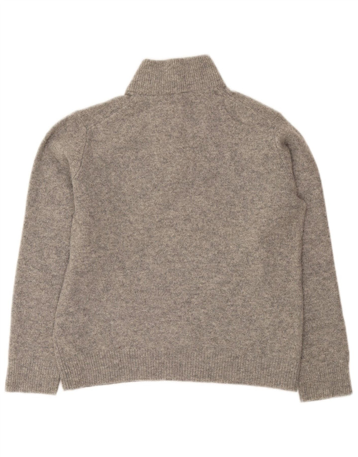 Boden Pull col zippé pour femme UK 44 Laine mouchetée gris moyen
