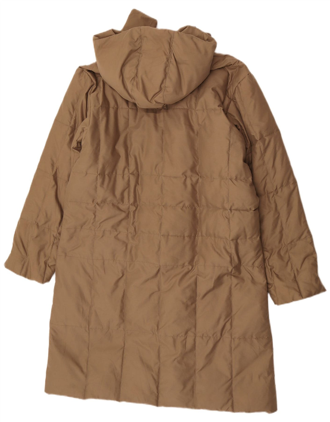 Sergio Tacchini Womens Hooded Padded Coat IT 46 Large Beige Polyester