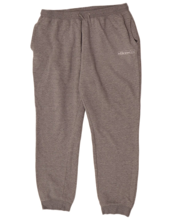 Ellesse Pantalon de survêtement pour femme UK 22 3XL Gris Coton