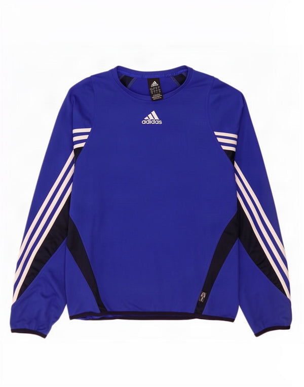 Adidas Herre Climawarm Top Langærmet UK 40/42 Medium Navy Blue Colourblock