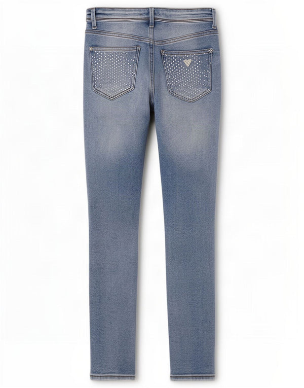 Guess Damen Distressed Skinny Jeans W27 L27 Blaue Baumwolle