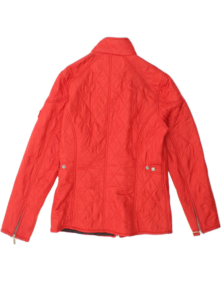 BARBOUR Womens Quilted Jacket UK 10 Small Red Vintage Barbour and Second-Hand Barbour from Messina Hembry 