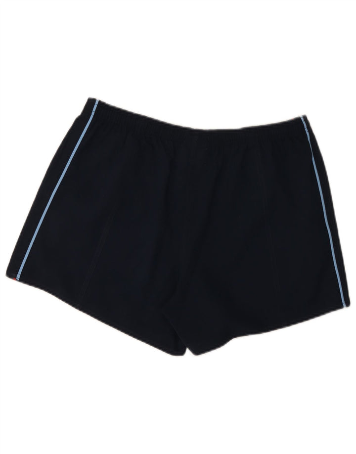 Reebok Damen Sportshorts UK 12 Medium Marineblau Polyester