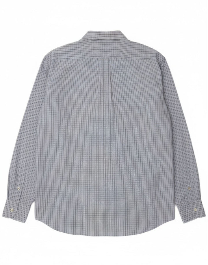 Harmont & Blaine Mens Regular Fit Shirt XL Blue Gingham Cotton