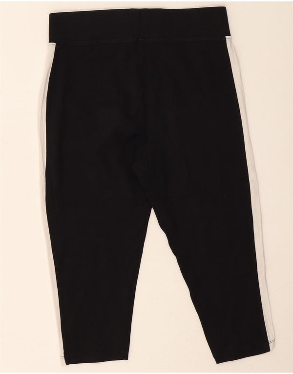 Leggings Capri da donna Kappa UK 14 grande cotone color block nero