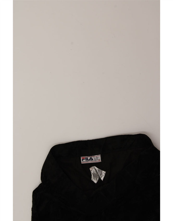 FILA Womens Velour Leggings UK 20 2XL  Black Polyester Vintage Fila and Second-Hand Fila from Messina Hembry 