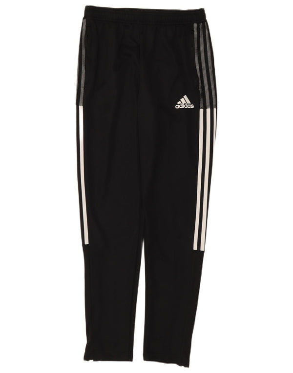 Adidas Boys Aeroready Tracksuit Trousers 13-14 Years Black Polyester
