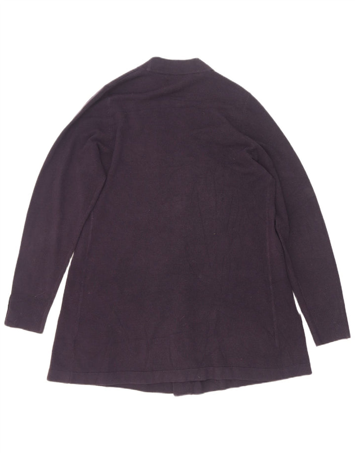 Marks & Spencer Womens Longline Cardigan Sweater UK 12 Medium Navy Blue