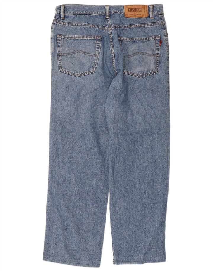 Casucci Herren Straight Jeans W32 L28 Blaue Baumwolle