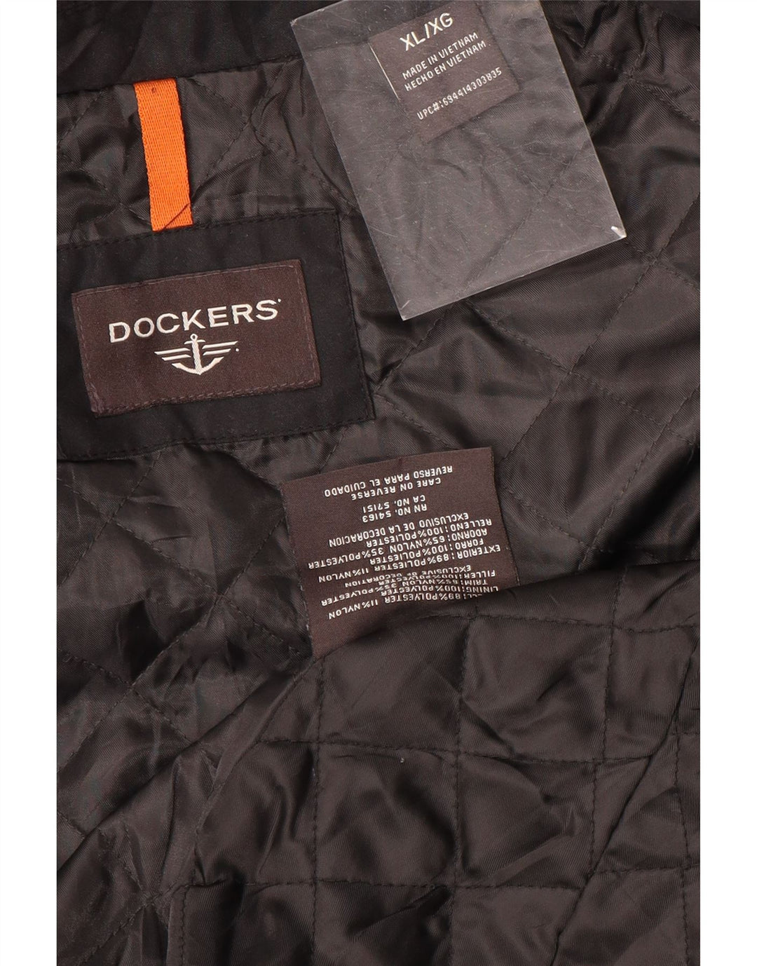 Dockers Mens Bomber Jacket UK 42 XL Black Polyester