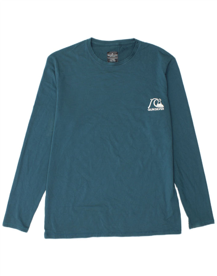 Męski top Quiksilver z długim rękawem, średni niebieski, poliester